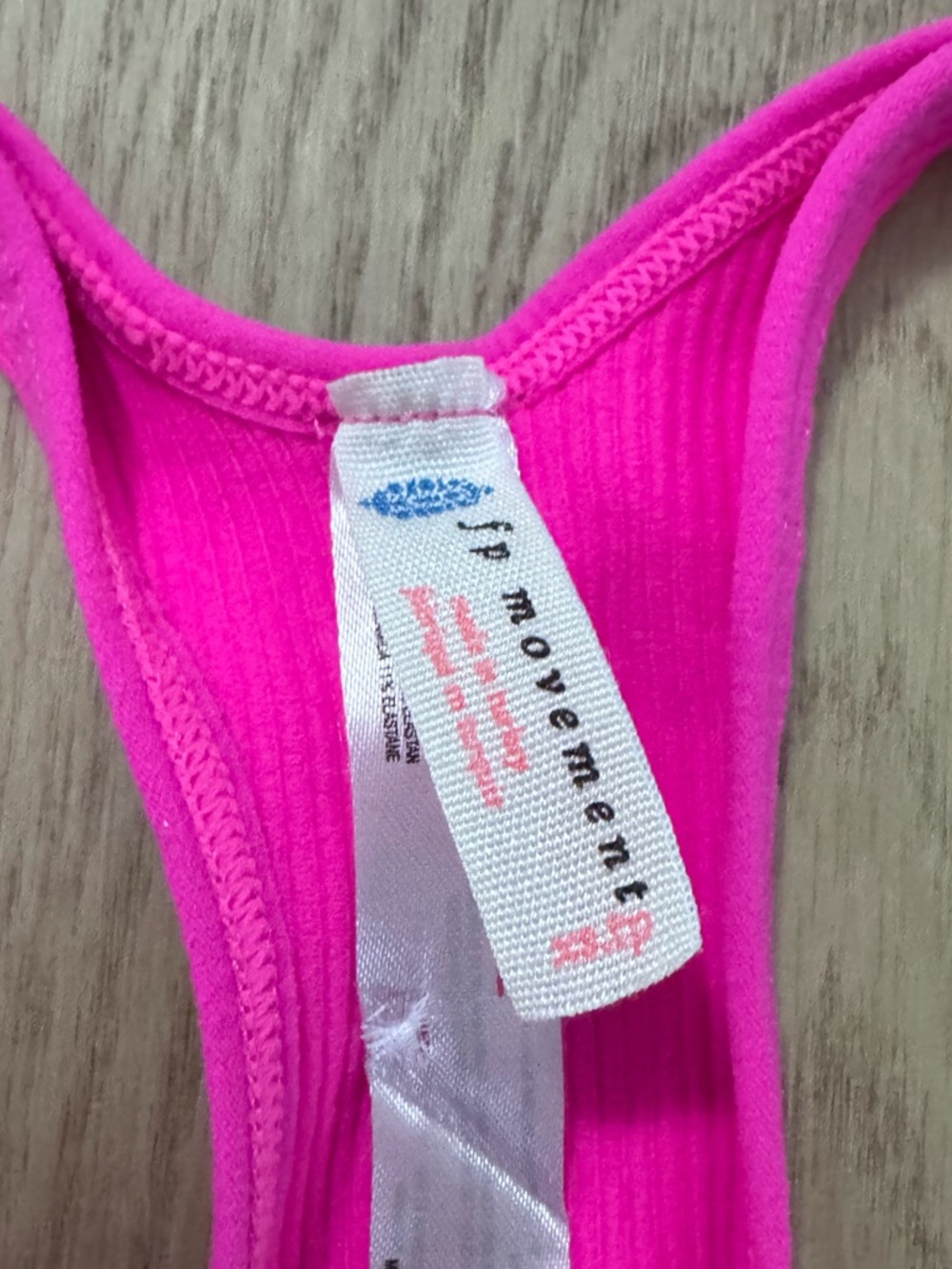 Free People Movement Hot Pink Ribbed Racerback Bra - Picture 2 of 3